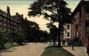 Savannah Georgia GA Liberty Street c1910 Vintage Postcard