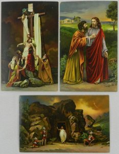 Oberammergau Passion Play Jesus & Disciples Together - 9 Vintage Postcard Series