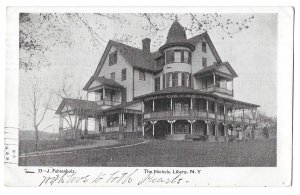 The Nichols, Liberty, NY Undivided Back mailed Liberty to Towanda, PA 1910 Hotel