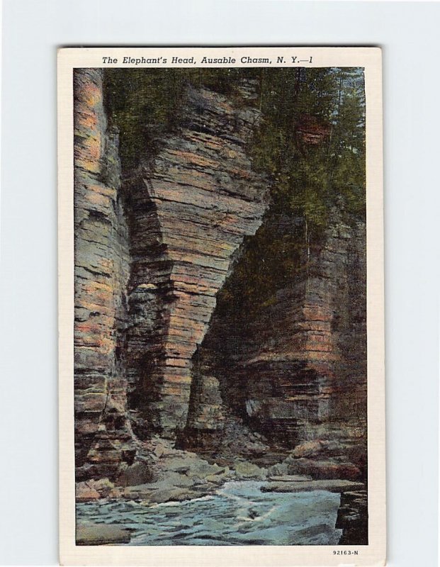 Postcard The Elephant's Head, Ausable Chasm, New York