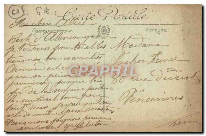 Old Postcard Alencon A View On The Sarthe