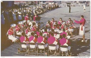 Fiji Military Band on wharf , 50-60s