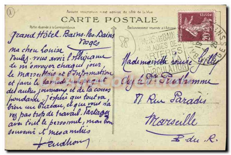 Postcard Old Bains Les Bains Vue Generale