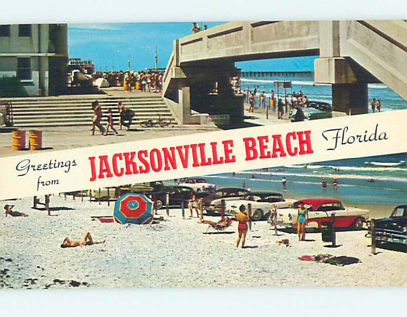 Unused Pre-1980 GREETINGS FROM JACKSONVILLE BEACH Jacksonville Florida FL M6658