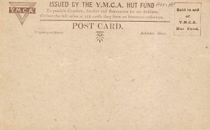 Issued by the YMCA hut Fund, Shelter for Soldiers Pool Billiards Carte Postal...