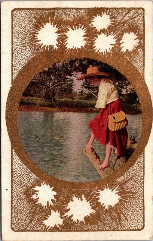 Fishing Lady Fishing 1907