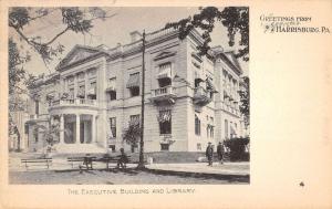 Harrisburg Pennsylvania Executive Bldg Library Antique Postcard K42969