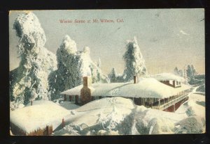 Mt Wilson, California/CA Postcard, Winter Scene, Snow Covered Building*, 1908!