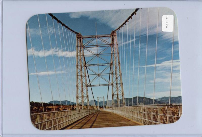 CO - Royal Gorge Bridge.  JUMBO Postcard (6.75 X 5.25) Label attached to sl...