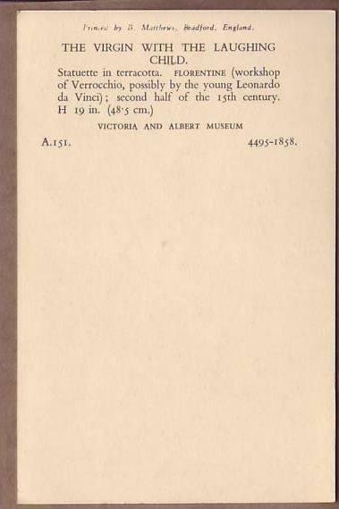 Virgin with the Laughing Child Vintage postcard