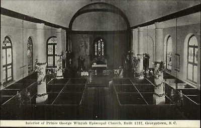 Georgetown SC Church Interior c1910 Postcard