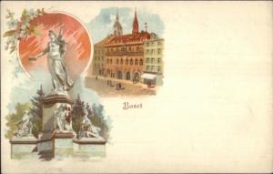 Basel Switzerland Multi-View c1900 Postcard