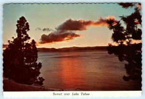 3 - 4x6 Postcards LAKE TAHOE, California CA -NV ~ WINTER, SUNSET Scenes c1970s