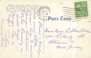 BIRMINGHAM, Alabama AL   BIRMINGHAM AUDITORIUM~8th Ave North 1945 Linen Postcard