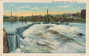 The Waterfalls at Glens Falls NY, New York - pm 1942 - WB