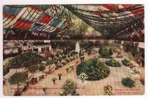 Flower Show Coliseum Interior Chicago IL 1907 postcard