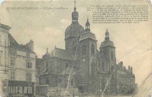 Postcard cpa FRANCE Chalons sur saone Eglise Saint Pierre