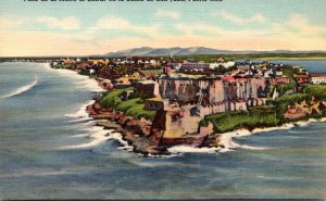 Puerto Rico El Morro Castle and Entrance To San Juan Harbor Curteich