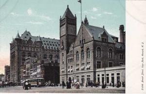 Trolley on Broad Street - From the Park - Newark NJ, New Jersey - UDB