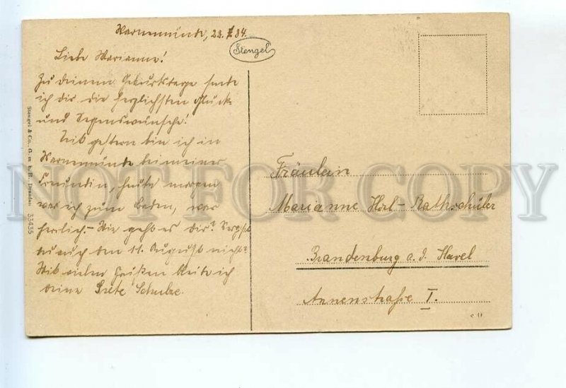 524270 GERMANY Warnemunde Lighthouse ship liner Old postcard