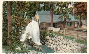 Vintage Postcard Ye Old Town Mill Build 1650 New London Connecticut C.T.A. Pub.