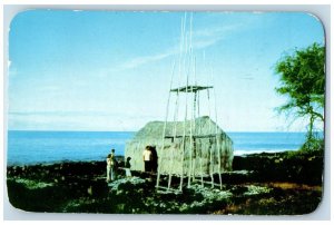 Honolulu Hawaii HI Postcard King Kamehameha Heiau Exterior c1960 Vintage Antique