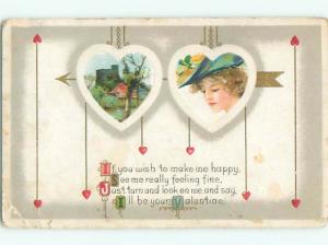 Divided-Back VALENTINE DAY SCENE Great Postcard W7803