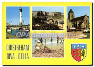 Modern Postcard Ouistreham Riva Bella Harbor Casino Beach church