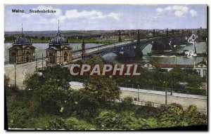 Old Postcard Mainz Straßenbrücke