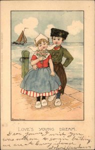 A/S Florence Hardy Dutch Chlidren Boy and Girl c1910 Vintage Postcard