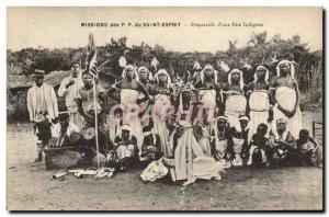 Old Postcard Negro Male black PP Missions of the Holy Spirit Preparations d &...