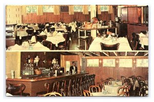 Trade Winds Motor Hotel Plattsburgh NY Postcard Interior View Restaurant & Bar