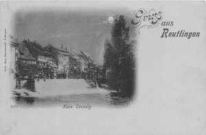 Postcard C-1905 Germany Gruss Aus Reutlingen Klein Venedig undivided GR24-4122