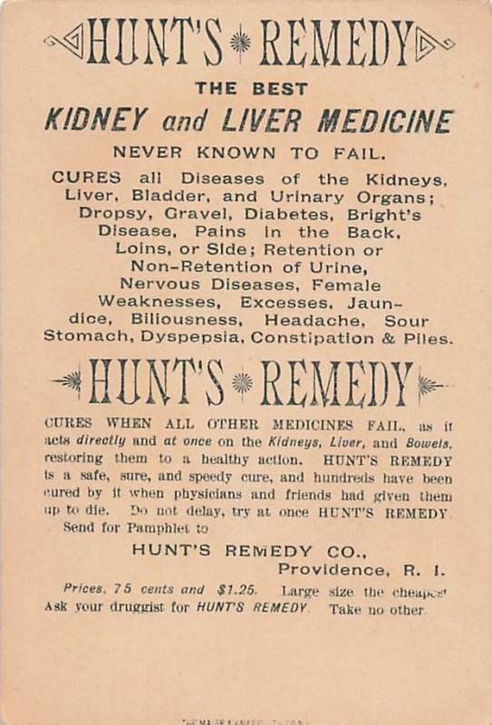 1883 Child Sailor Suit Hunts Remedy Quack Medicine  P4