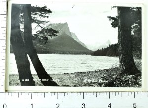 Vintage RPPC St. Mary Lake, Glacier Studio Real Photo Postcard P34