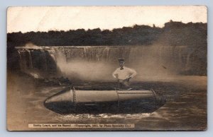 J96/ Niagara Falls New York RPPC Postcard c1910 Bobby Leach Stunt Barrel 253