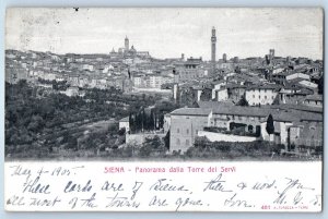 Siena Tuscany Italy Postcard View from the Torre dei Servi 1905 Posted
