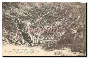 Old Postcard Gourdon M View the Loup Valley