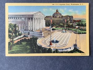U.S. Supreme Court Washington DC Linen Postcard H2197083257