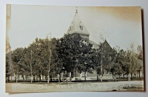 Vintage 1930s Court House Clark South Dakota RPPC Photo Postcard