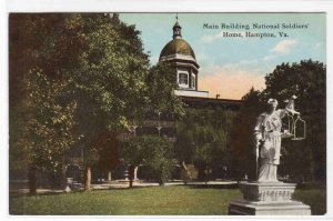 Main Building National Soldiers Home Hampton Virginia 1910c postcard