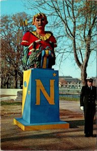 Annapolis, MD Maryland  TECUMSEH STATUE~US NAVAL ACADEMY Indian Chief  Postcard