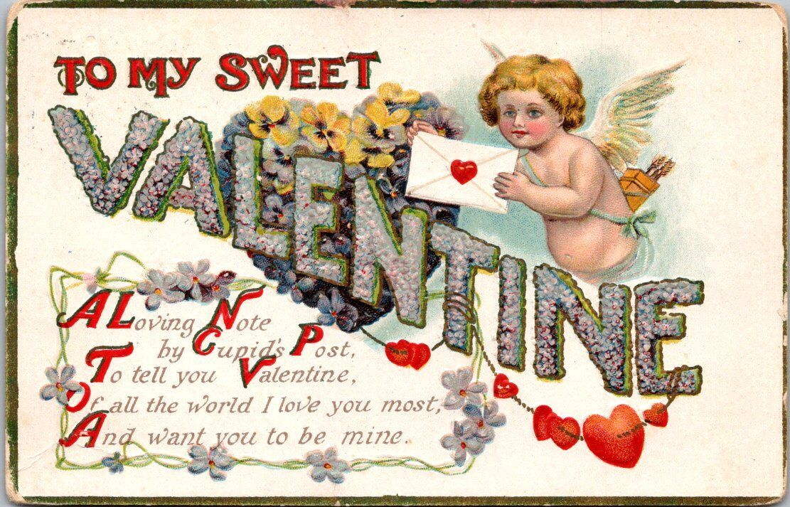 VALENTINEs DAY CARD, 1909. American St Valentines Day