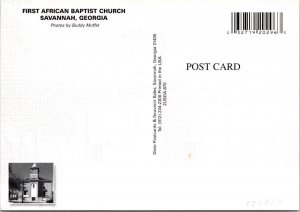 Savannah GA Georgia FIRST AFRICAN BAPTIST CHURCH Black Congregation 4X6 Postcard