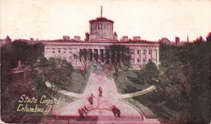 Columbus Ohio 1909 State Capitol Front View