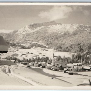 c1920s Riezlern, Austria Winter RPPC Waldemar Petersen Haus Real Photo PC A141