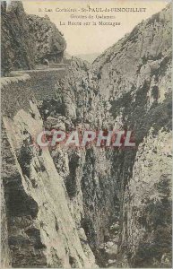 Old Postcard The Corbieres St Paul de Fenouillet Galamus Caves Road Mountain