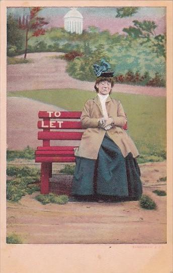 Bamforth Series 1062 Lonely Old Woman Sitting On Bench