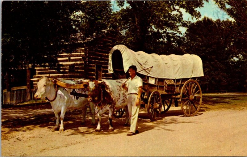 Illinois, Lincoln's New Salem - Conestoga Wagon - Ox Team - [IL-314]