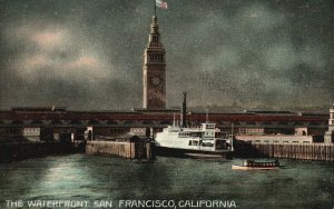 Vintage Postcard The Waterfront San Francisco California Sanborn Vail & Co. Pub.